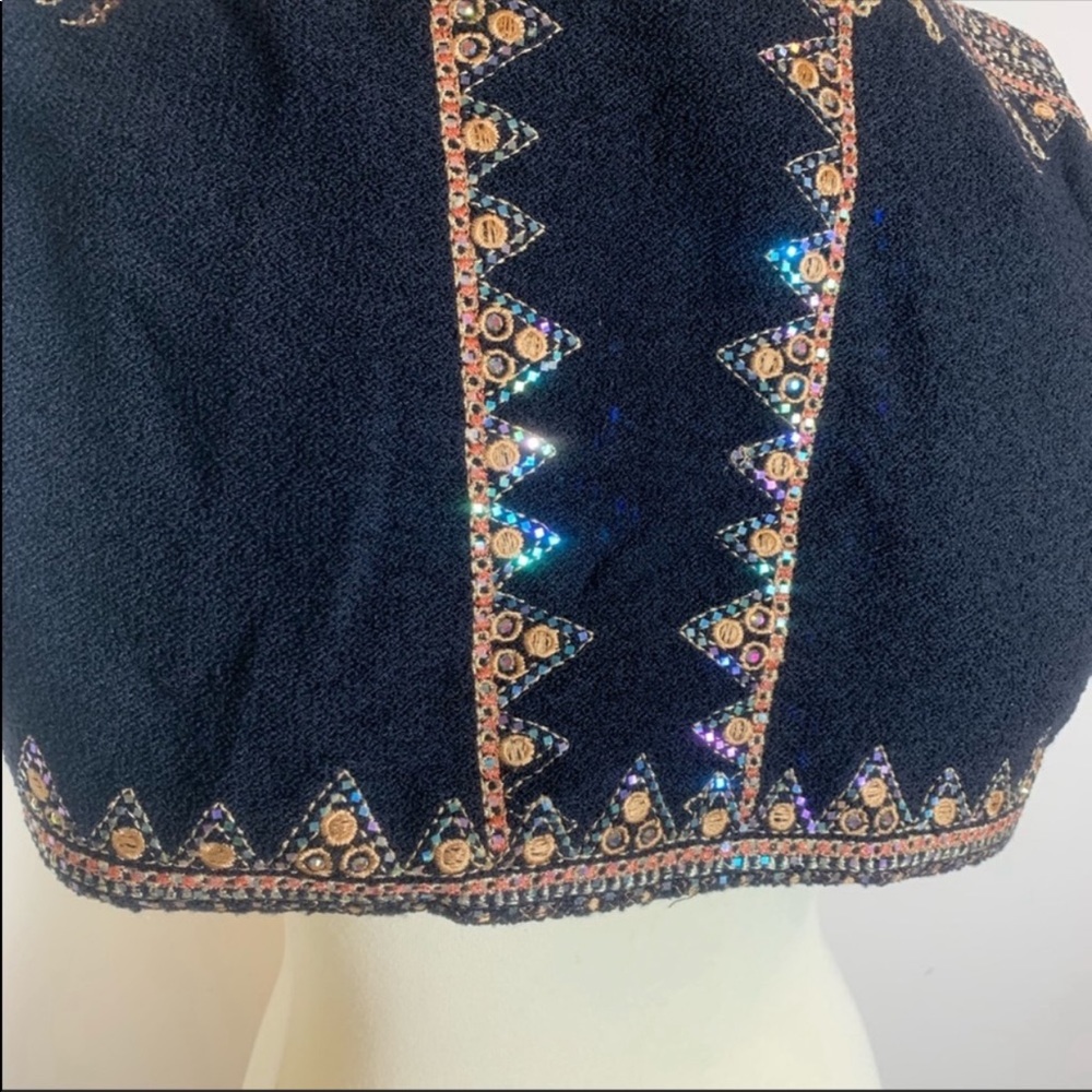 St. John By Marie Gray Black Sequin Sleeveless Top - Picture 8 of 8